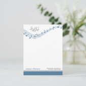Muzieknoten Aangepaste platte notitiekaarten (blau (Staand voorkant)