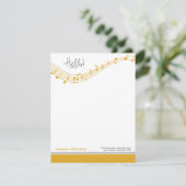 Muzieknoten Aangepaste platte notitiekaarten (goud (Staand voorkant)