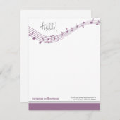 muzieknoten Aangepaste platte notitiekaarten (lave Kaart (Voorkant / Achterkant)