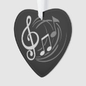 muzieknoten aangepaste tekstversiering ornament (voorkant)