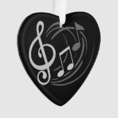 muzieknoten aangepaste tekstversiering ornament (voorkant)