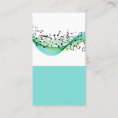 Muzieknoten Abstracte Achtergrond Visitekaartje (Achterkant)