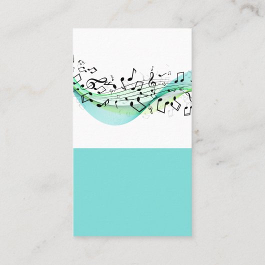 Muzieknoten Abstracte Achtergrond Visitekaartje (Achterkant)