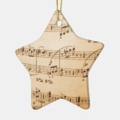 Muzieknoten Achtergrond Keramisch Ornament (Links)