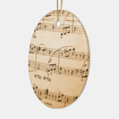 Muzieknoten Achtergrond Keramisch Ornament (Links)