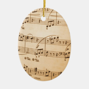 Muzieknoten Achtergrond Keramisch Ornament