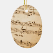 Muzieknoten Achtergrond Keramisch Ornament (Achterkant)