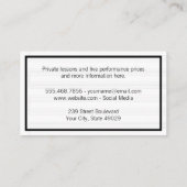 Muzieknoten | Achtergrond muziekblad Visitekaartje (Achterkant)