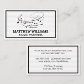 Muzieknoten | Achtergrond muziekblad Visitekaartje (Voorkant / Achterkant)