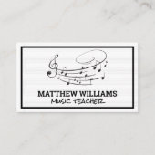 Muzieknoten | Achtergrond muziekblad Visitekaartje (Voorkant)