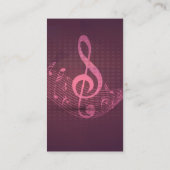 Muzieknoten Achtergrond Visitekaartje (Achterkant)