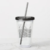 Muzieknoten Acryl Tumbler Drinkbeker (Achterkant)