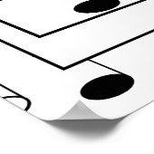 Muzieknoten afdrukken poster (Hoek)