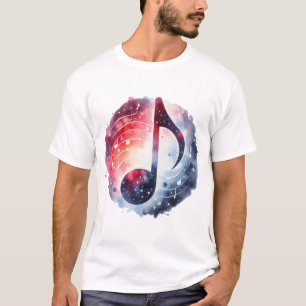 Muzieknoten Aquarel Digitale Kunst T-shirt