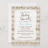  Muzieknoten Baby shower Kaart (Voorkant)