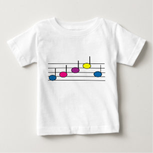 Muzieknoten Baby T-shirt