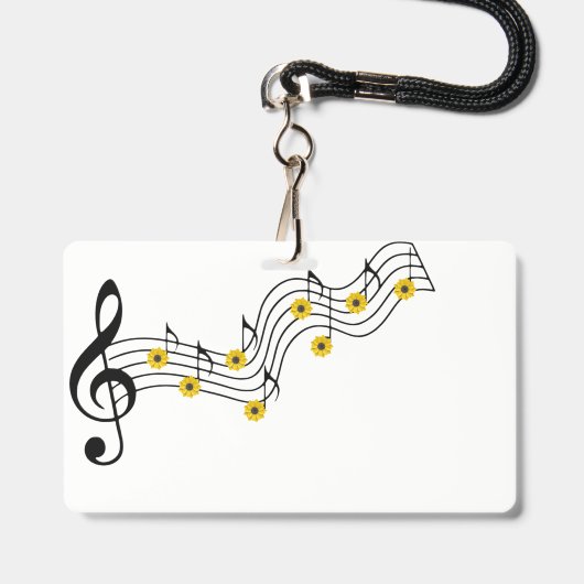 muzieknoten badge (Voorzijde met lanyard)