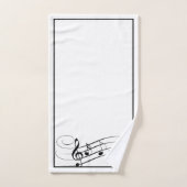 muzieknoten badkamerhanddoekset bad handdoek (Handdoek)