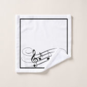 muzieknoten badkamerhanddoekset bad handdoek (Wasdoekje)
