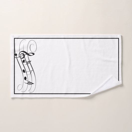 muzieknoten badkamerhanddoekset bad handdoek (Handdoek)