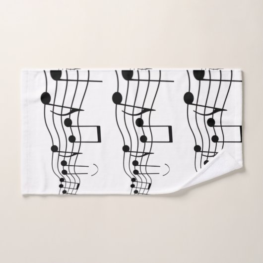 muzieknoten badkamerhanddoekset bad handdoek (Handdoek)