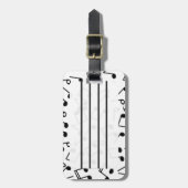 Muzieknoten Bagagelabel (Voorkant verticaal)