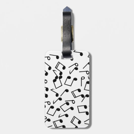 Muzieknoten Bagagelabel (Achterkant verticaal)