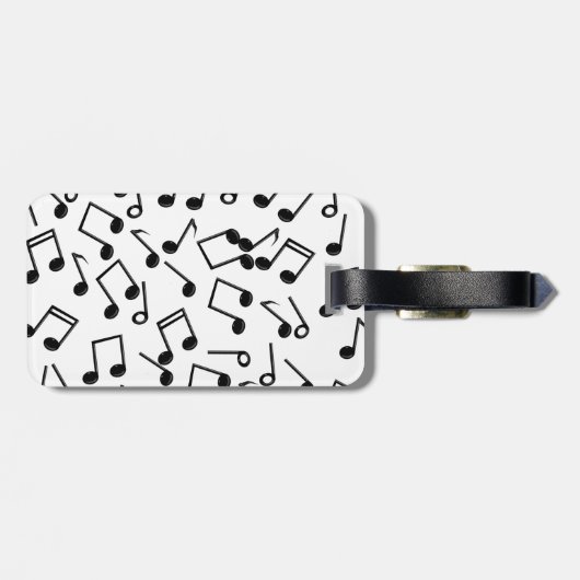 Muzieknoten Bagagelabel (Achterkant horizontaal)
