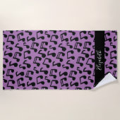 Muzieknoten Band Orchestra Camp Monogram Strandlaken (Voorkant)