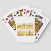 Muzieknoten barsten abstract uit pokerkaarten (Achterkant)