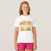 Muzieknoten barsten abstract uit t-shirt (Voorkant volledig)