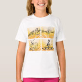 Muzieknoten barsten abstract uit t-shirt (Voorkant)