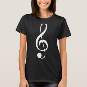 Muzieknoten Behandelbare schol Ontwerper T-shirt