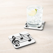 Muzieknoten Bier Onderzetter (Rechterzijde)