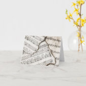 Muzieknoten  blad Opmerkingskaart Kaart (Gele Bloem)