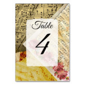 Muzieknoten  Bladmuziek Bruiloft Kaart (Achterkant)