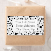 Muzieknoten - Bladmuziek Design Etiket (Insitu)