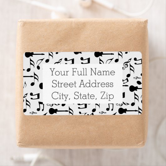 Muzieknoten - Bladmuziek Design Etiket (Insitu)