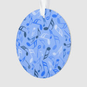 Muzieknoten blauw ornament (voorkant)