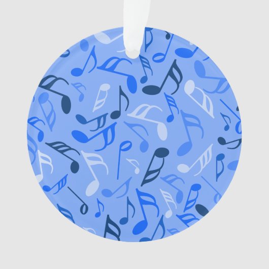 Muzieknoten blauw ornament (voorkant)