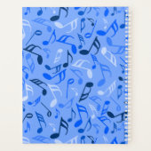 Muzieknoten blauw planner (Achterkant)