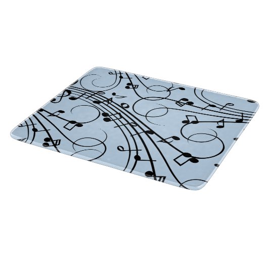 Muzieknoten Blauw Snijplank (Hoek)