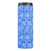 Muzieknoten blauw thermosbeker (Achterkant)