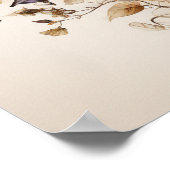 Muzieknoten Bloemen Kleurrijk Abstract Poster (Hoek)