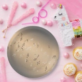 Muzieknoten Bord Golden Moon Paper (Feest)