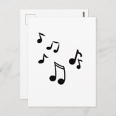muzieknoten briefkaart (Voorkant / Achterkant)