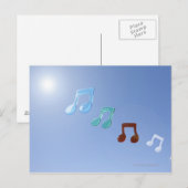 Muzieknoten Briefkaart (Voorkant / Achterkant)