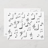 Muzieknoten Briefkaart (Voorkant / Achterkant)