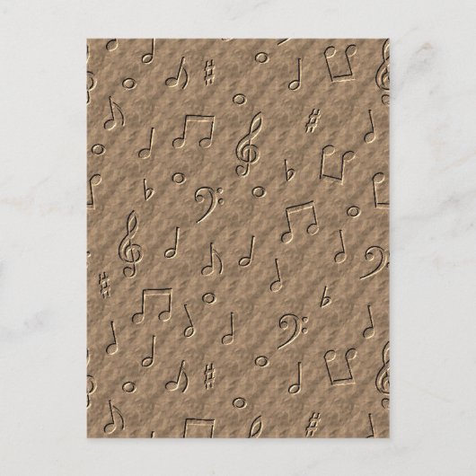 Muzieknoten Briefkaart (Voorkant)