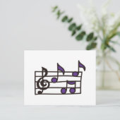 Muzieknoten Briefkaart (Staand voorkant)